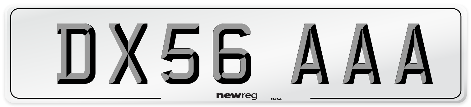 DX56 AAA Number Plate from New Reg